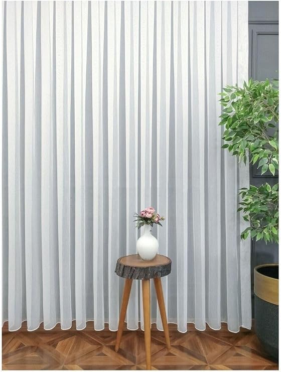 Özel Ürünüdür Vakko Bambu Tül 1 3 Sık Pileli Dökümlü Ve Ütü İstemez,Kırık Beyaz 175 X 250