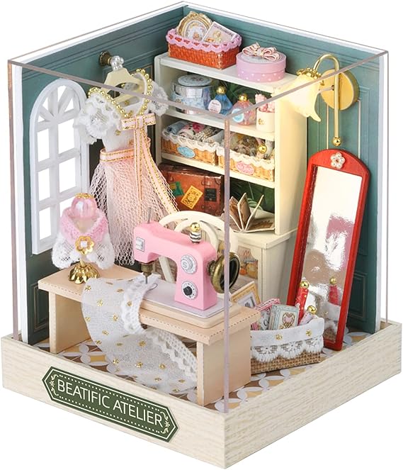 CUTEROOM DIY Miniature Dollhouse Furniture Wooden House-Beatific Atelier
