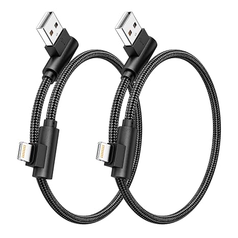 ANSEIP Short Lightning Cable 0.3M iPhone Charger Cable 2Pack