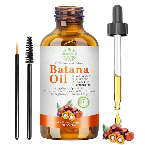Batana Oil for Hair, Organic Raw Hair & Scalp Oil, Glass Bottle