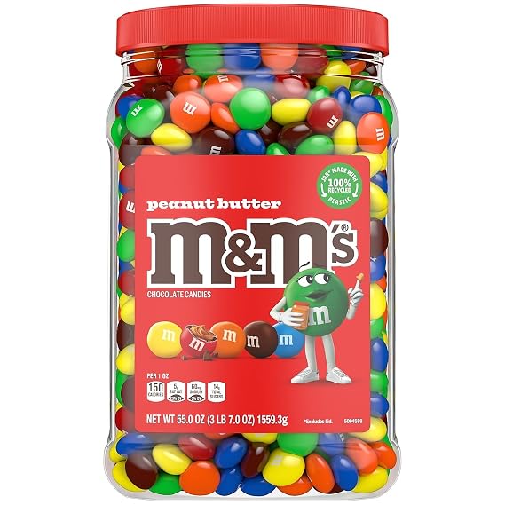 M&M's Peanut Butter Chocolate Candy, 55 Oz,,
