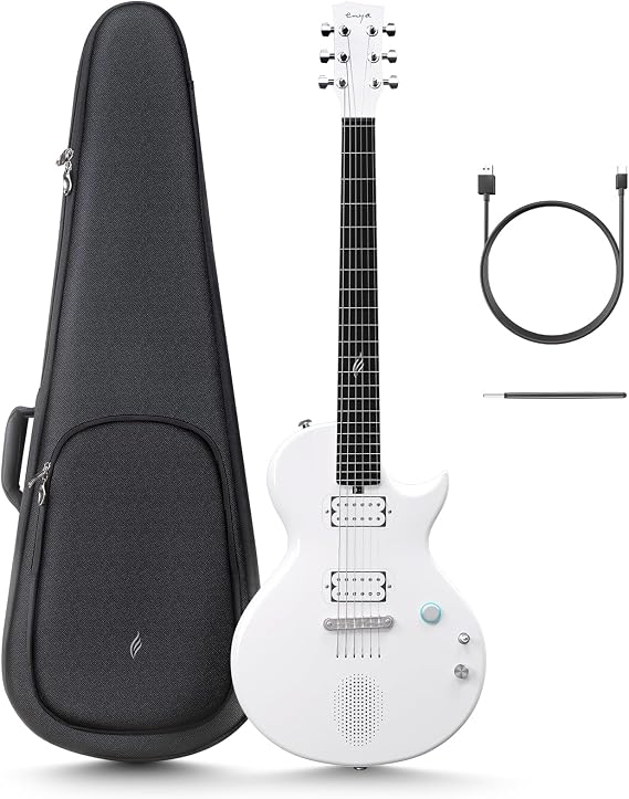Enya Nova Go Sonic Smart Electric Guitar Carbon Fibre White