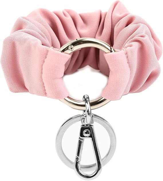 Wristlet Bracelet Keychain Soft Stretchy Removable Hair Keyring Multifunctional Key Ring for Women Girl