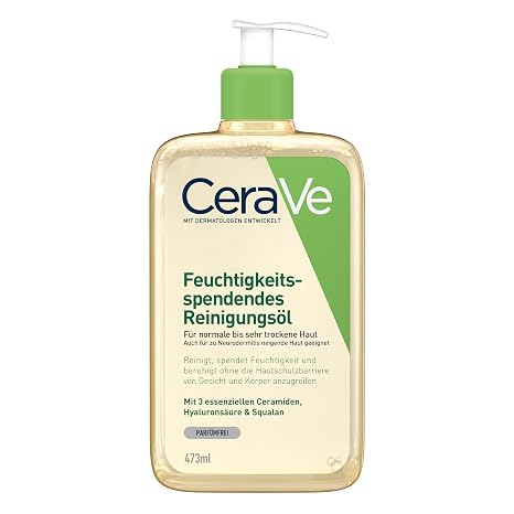 CeraVe Feuchtigkeitsspendendes Reinigungsöl Intensive und langanhaltende Feuchtigkeit für normale bis sehr trockene Haut Reinigung für Körper und Gesicht mit 3 essenziellen Ceramiden