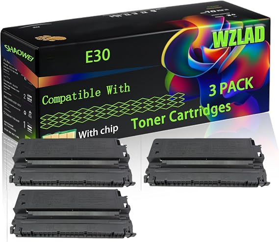 E30 Compatible for Canon Toner Cartridges with Chip FC 280 FC 280 Series FC 288 FC 290 FC 290 Series FC 298 FC 300 FC Printers (3 Pack Black)