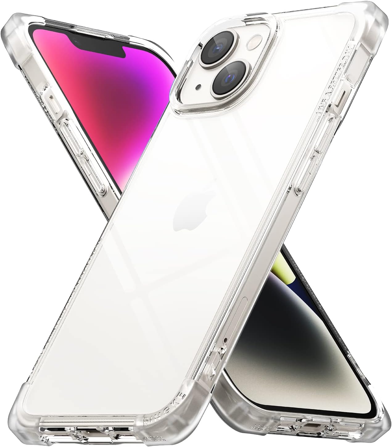 Ringke Fusion Bumper [Reinforced Corner] Compatible with iPhone 14 Plus Case 6.7 Inches, Transparent Shockproof Protective Cover for Women, Men - Clear