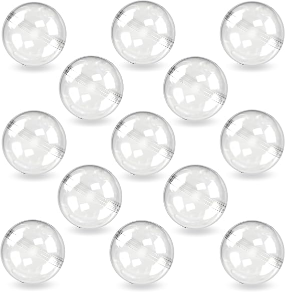 Capsule Vending Machine Round 50 pcs 1.26 inch - Gumball Machine Capsules Bulk Clear Container - Easter Basket Stuffers Birthday Gifts Pinata Stuffers DIY Craft Supplies - Clear Capsules Empty