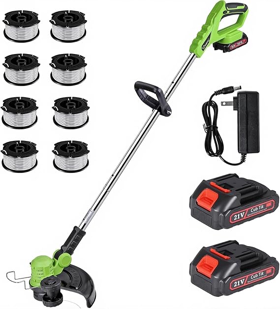 Cordless Weed Wacker Edger Lawn Tool Battery Powered Weed Eater 12" Auto Line Feed Grass Trimmer