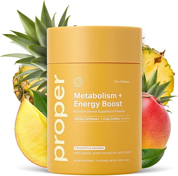 Proper The Yellows Energy Drink Powder - Sugar Free Caffeine Drink Mix 30