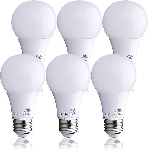 6 Pack 40 Watt LED Light Bulb (uses 6 watts) A19 LED Light Bulbs See Series Non Dimmable Warm White (2700K) Light Bulb 6-Pack