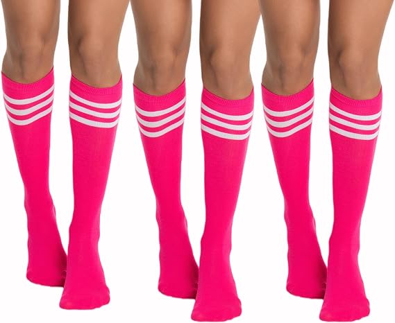 SUFEINI 3 Pcs Adult Knee High Socks for Women Men Halloween Costumes Knee High Stockings