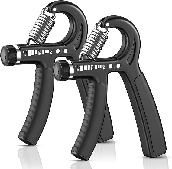 FitBeast Grip Strength Trainer 2 Pack Adjustable Hand Grip Strengthener for Strength Training & Rehabilitation, 10-132 lbs Resistance Forearm Strengthener, Ideal for Athletes, Rehab, Office