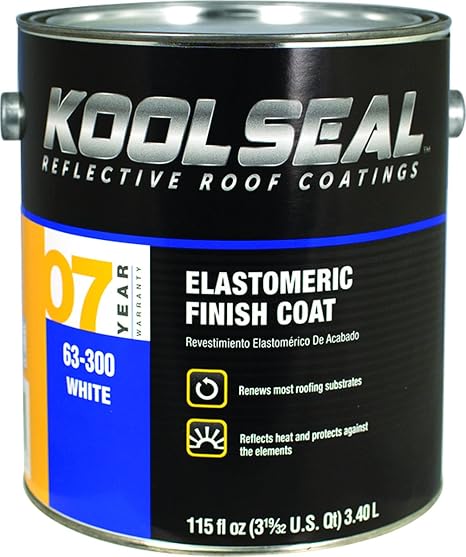 Kool Seal Ks0063300-16 1 Gallon White Elastomeric Finish Coat