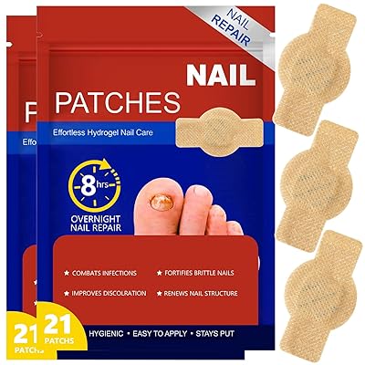 Fungal Nail Patches-42 PCS Toenail Fungus Treatment, Overnight Hydrogel Repair To Restore Damaged, Brittle & Discolored Nails, Strengthening Renewal Care For Women & Men