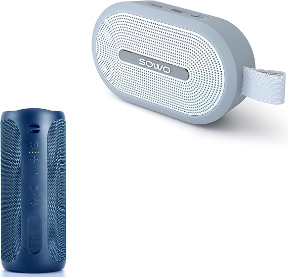 SOWO Wireless Bluetooth Speaker, Ultra Portable Magnetic Speaker, Coverless IP67 Waterproof Design, 24 H Playtime, Small Speaker with Pro Sound, for Indoors, Outdoors, Hiking and Golf Speaker