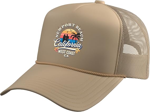 Newport Beach Trucker Hat with Adjustable Mesh Back