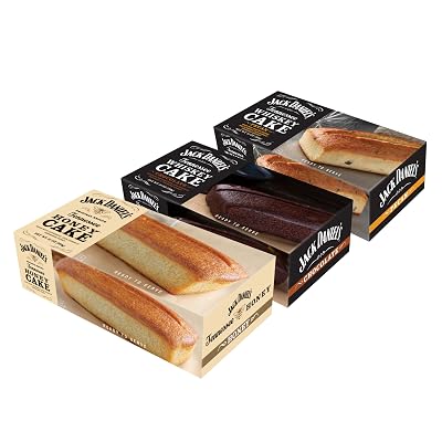 Great Spirits Baking Jack Daniels Tennessee Cakes Bundle: Chocolate, Honey, and Pecan Loaf Cakes, 10 oz Each, Authentic Whiskey-Infused Desserts, Ready-to-Serve Gourmet Treats