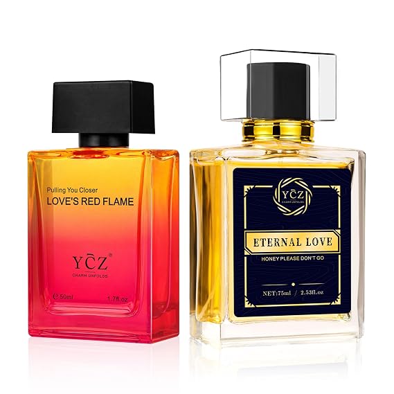 Ycz Borrowed Fire & Carnival Cologne Set for Men, Eau de Parfum, 1.7Fl Oz | Long-Lasting Cologne, Fresh Citrus Fragrance, Bergamot, Musk, Ambergris, Patchouli, Office, Business, Party