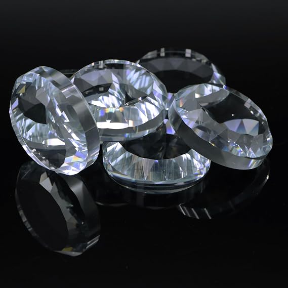 6-Pack Crystal Glass Pattern Weights for Sewing - Fabric Weights for Precision Dressmaking, Pattern Cutting & Crafting, Shatter-Resistant Sewing Accessories,2 Diameter, 0.58" Thickness