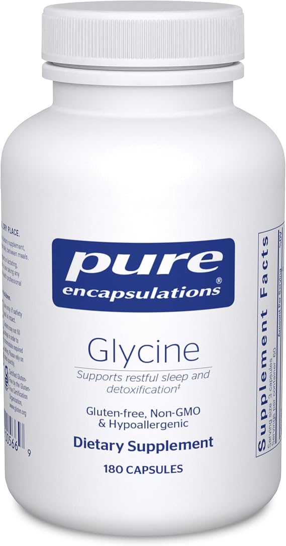 Pure Encapsulations Glycine, 180 Capsules | Amino Acid Supplement for Liver and Kidney Support*, Detoxification, Nervous System Health, and Sleep Support*