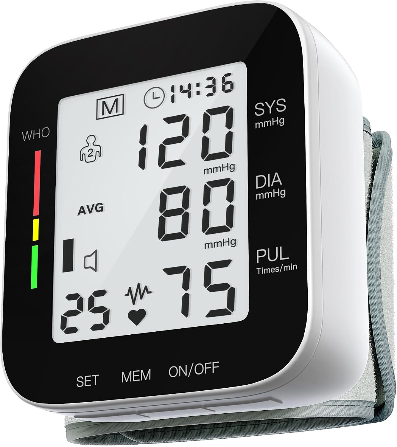 Blood Pressure Monitors for Home Use Voice Broadcast Blood Pressure Monitor Wrist Blood Pressure Machine Digital Blood Pressure Cuff 2x99 Readings with Carrying Case Black