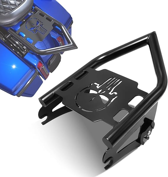 Detachables Luggage Rack for Harley Street Glide, Road King, Road Glide, Electra Glide Touring 2009-2025 Models (Rear Grab Handles Bracket Kit)