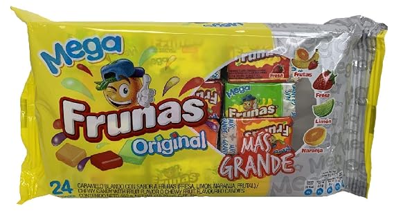 FRUNAS Mega Original Caramelo Blando con Sabor a Frutas 462 gr. | Chewy Fruit Flavoured Candies 16.29 oz.