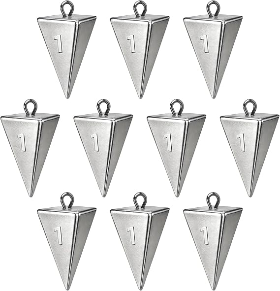 Alwonder Pyramid Sinkers Lead Fishing Weights for Surf Pompano Catfishing
