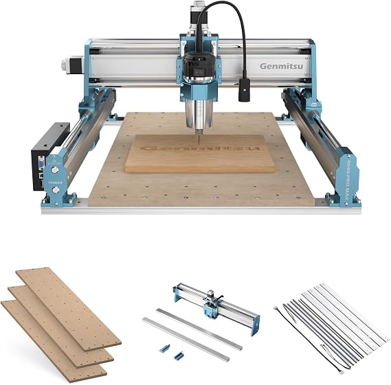 SainSmart Genmitsu 4040-PRO MAX CNC Router + XZ-axis Extension Kit + Y-Axis Extension Kit+ 3pcs Threaded Inserts 2060 MDF Spoilboard