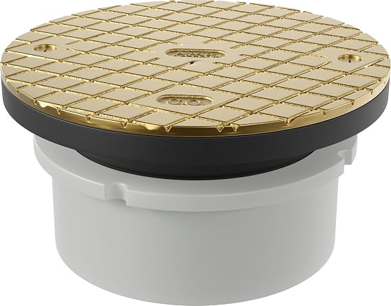 PROFLO PF42809 6" Brass Cover with 4" Adjustable Cleanout - N/A