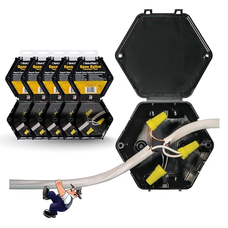 Rack-A-Tiers Open Splice Junction Box (5 Pack) (UL Listed), One-Piece Junction Box Splice Box. 5 Second Installation (JB400.p5)