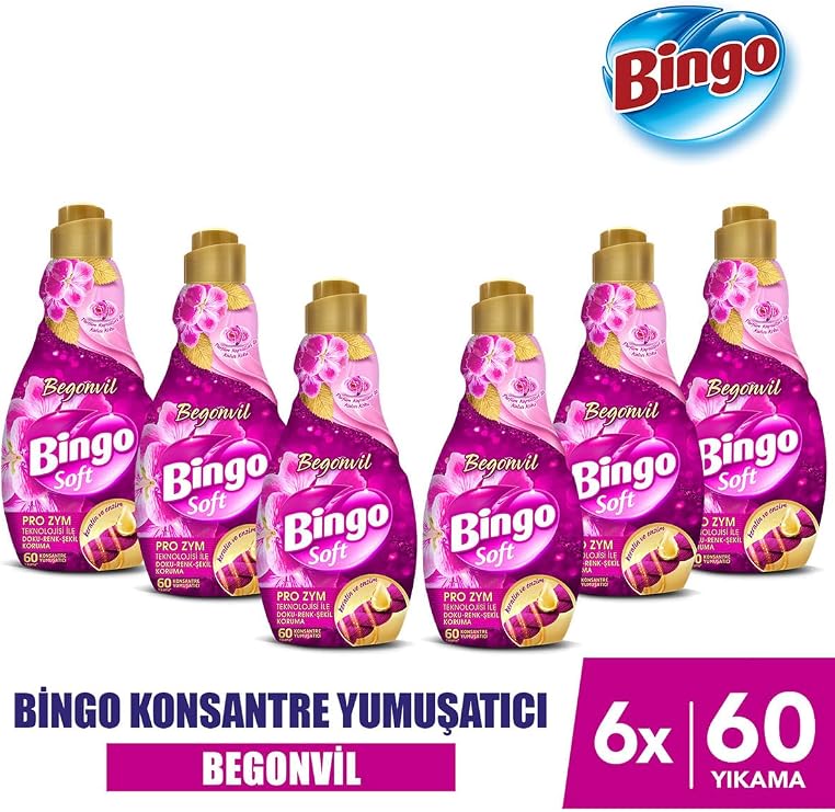 Bingo Soft Konsantre Çamaşır Yumuşatıcısı Begonvil 1440 Ml X 6 Adet