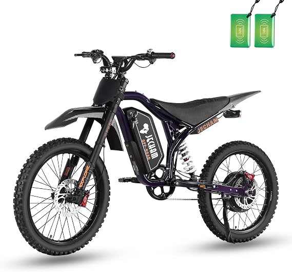 4700W Electric Off-Road E-Bike for Adults & Teens, 60V 32Ah Detachable Battery, 110 Miles Range, 50MPH, 19" Non-Slip Tires, Dual Suspension, NFC Anti-Theft, Hydraulic Brakes