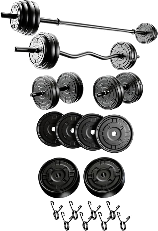23 kg MEGASET Halter Seti ve Dambıl Seti Ağırlık Fitness Seti