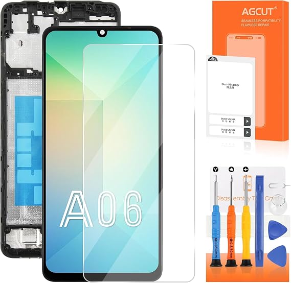 Original for Samsung Galaxy A06 Screen Replacement for Samsung A06 LCD Display A065F A065M LCD Digitizer Touch Assembly Repair Parts with Frame