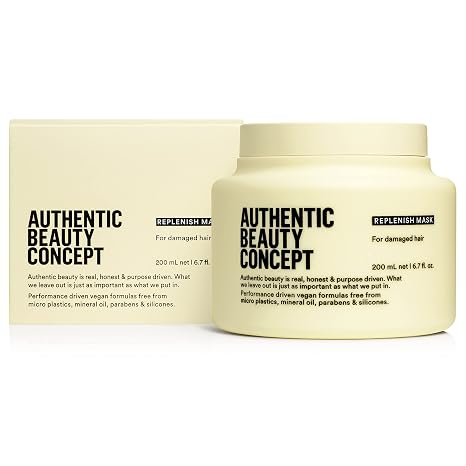 Authentic Beauty Concept Replenish Mask | Damaged Hair | Strengthens Hair Fiber | Vegan & Cruelty-free | Silicone-free