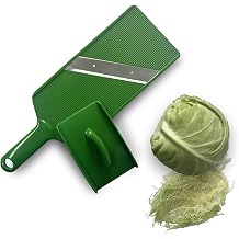 Larger Size Vegetable Slicer, Cabbage Shredder, Great for Cabbage Salads, Jicama Tacos, Onion, Potato Chips, Made Cabbage Salads Thin Fine and Fluffy (Green)