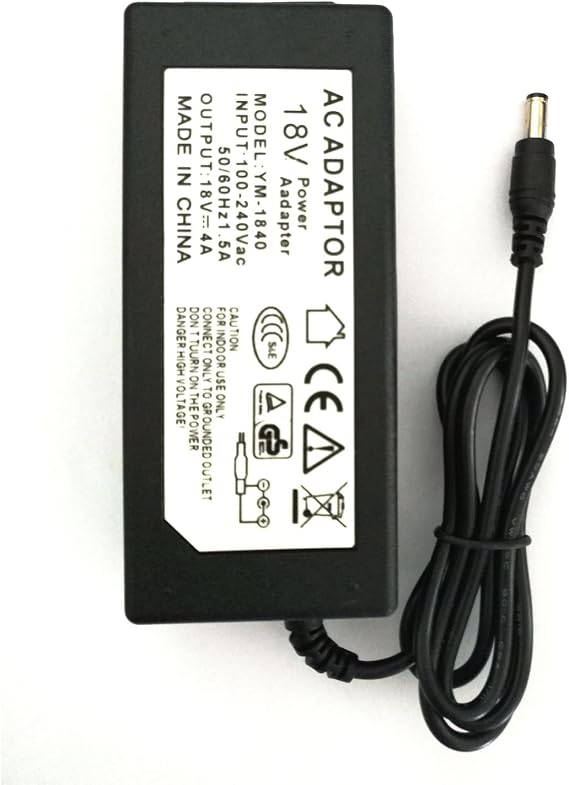 18V 3A 4A 5A AC DC Adapter 54W 72W 90W Switching Power Supply (18V 4A)