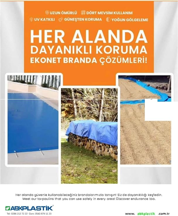 Star 180gr Ebatlı Branda Mavi 8x10 m