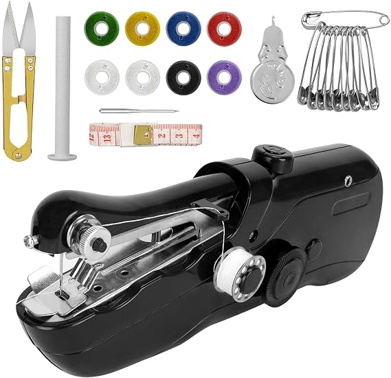 Hand Held Sewing Machine Mini Portable Electric Sew Machines | Hand Sewing Machine Handheld Cordless Portable Sewing Machine Fast Stitch Handheld Sewing Machine Beginner Electric Sew Tool