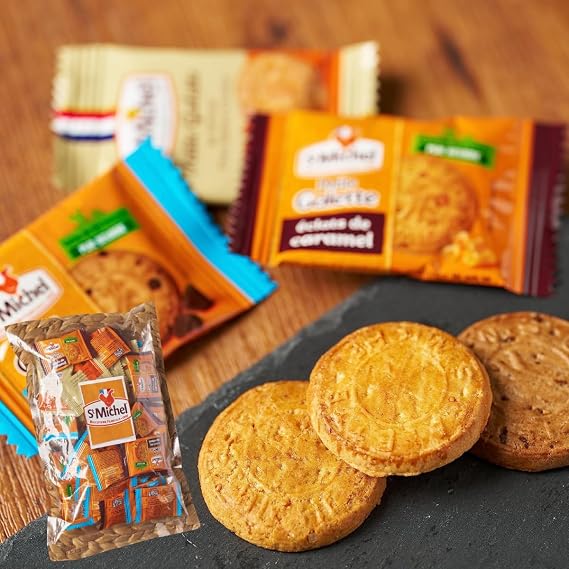 Authorized Distributor St Michel Baby Galette 50-Piece Assorted Butter Cookies Individually Wrapped Large Capacity French Biscuits Fashionable Cute Gift Present Return Shortening-Free