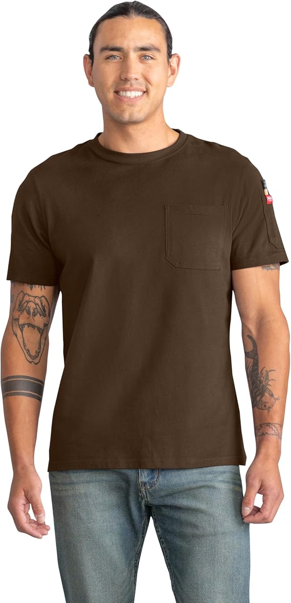 Red Kap Men's Short Sleeve Heavyweight Slim Fit Cotton T-Shirt