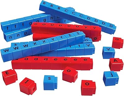 Didax CVC Unifix Letter Cubes Set of 90 - Interactive Phonics and Spelling Learning Blocks Resource for Pre-K to Early Elementary