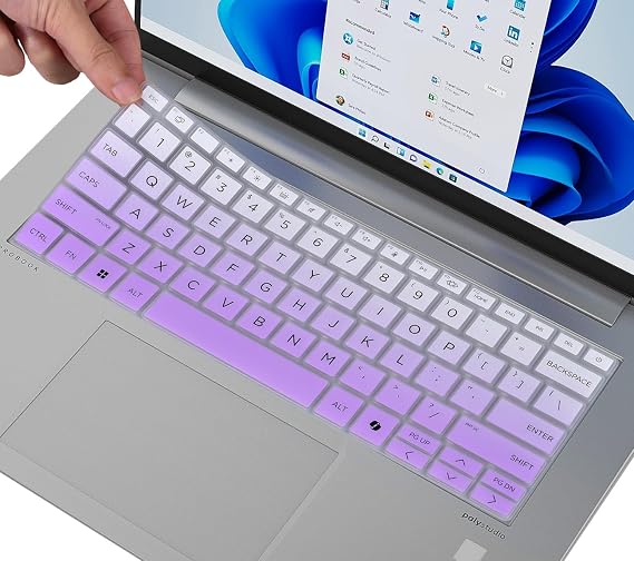 Keyboard Cover for 2024 HP ProBook 440 445 14 inch Laptop Keyboard Skin Protector, Probook 440 445 G11 14 Accessories, Ombre Purple (NOT Fit HP ProBooks 440 445 G10/G9/G8/G7)