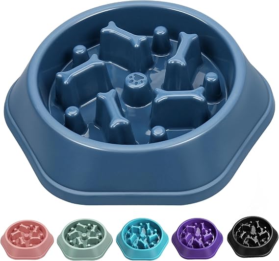 UPSKY Slow Feeder Dog Bowl Anti-Chocking Slower Feeding Pet Puzzle Bowls