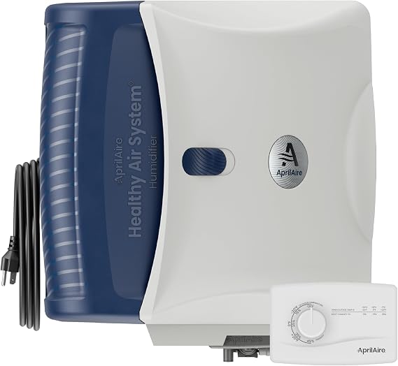 AprilAire 720M Whole-House Fan-Powered Evaporative Humidifier 21 Gallons Per Day, Water Saving With Manual Control for up to 6,250 Sq. Ft., Part of the AprilAire Healthy Air System