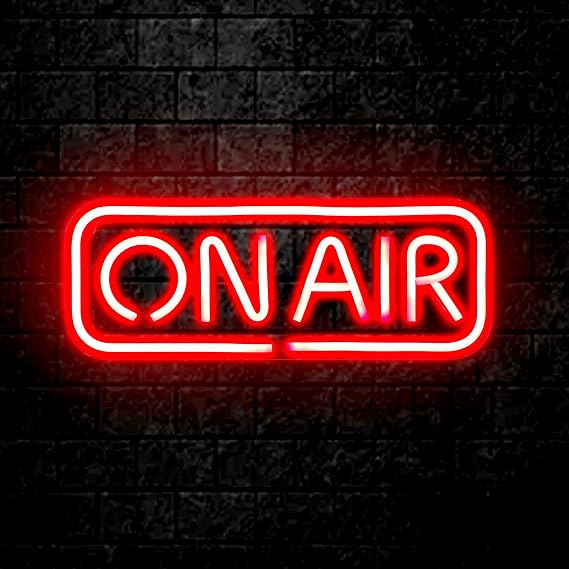 ON AIR Neon Signs, LED Studio Live Decorative Lights, Streaming Recording Sign, USB Connected, for Streamers Influencers Gamers Room Bar Club Home Party Decoration... (Red)