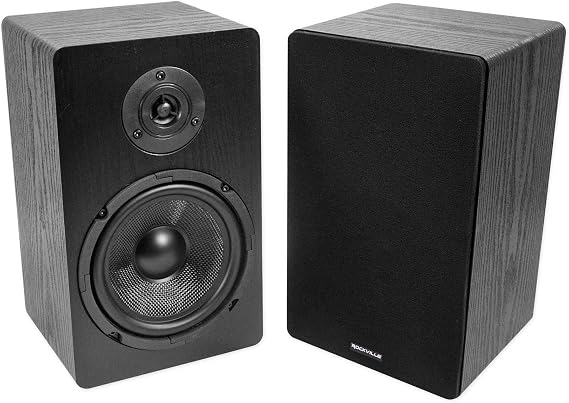 Rockville RockShelf 68B V2 Pair 6.5" Black Home Theater Bookshelf Speakers