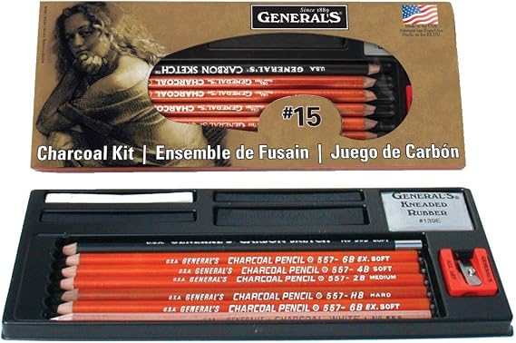 General Pencil Charcoal Kit 11pcs-