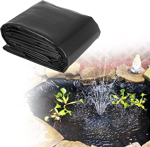 10Mil Thicken Waterproof Liner film Fish Pond Liner Garden Pool Reinforced 13 * 30ft HDPE Heavy Duty Guaranty Landscaping Pool Pond (Color : 9.8ft, Size : 26.9ft)